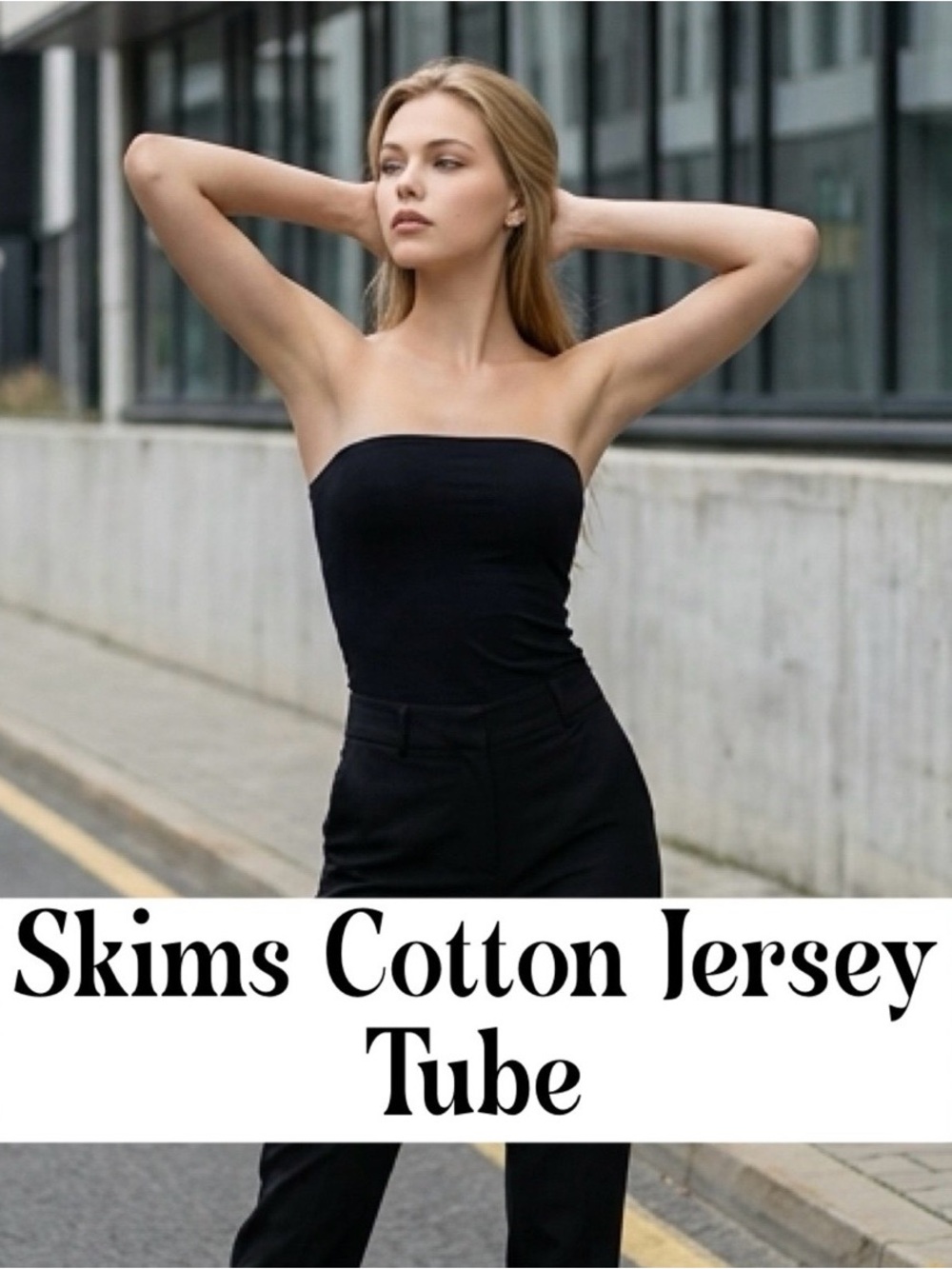 Skims Cotton Jersey Tube Top Soot New